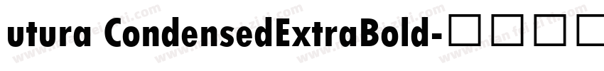 utura CondensedExtraBold字体转换